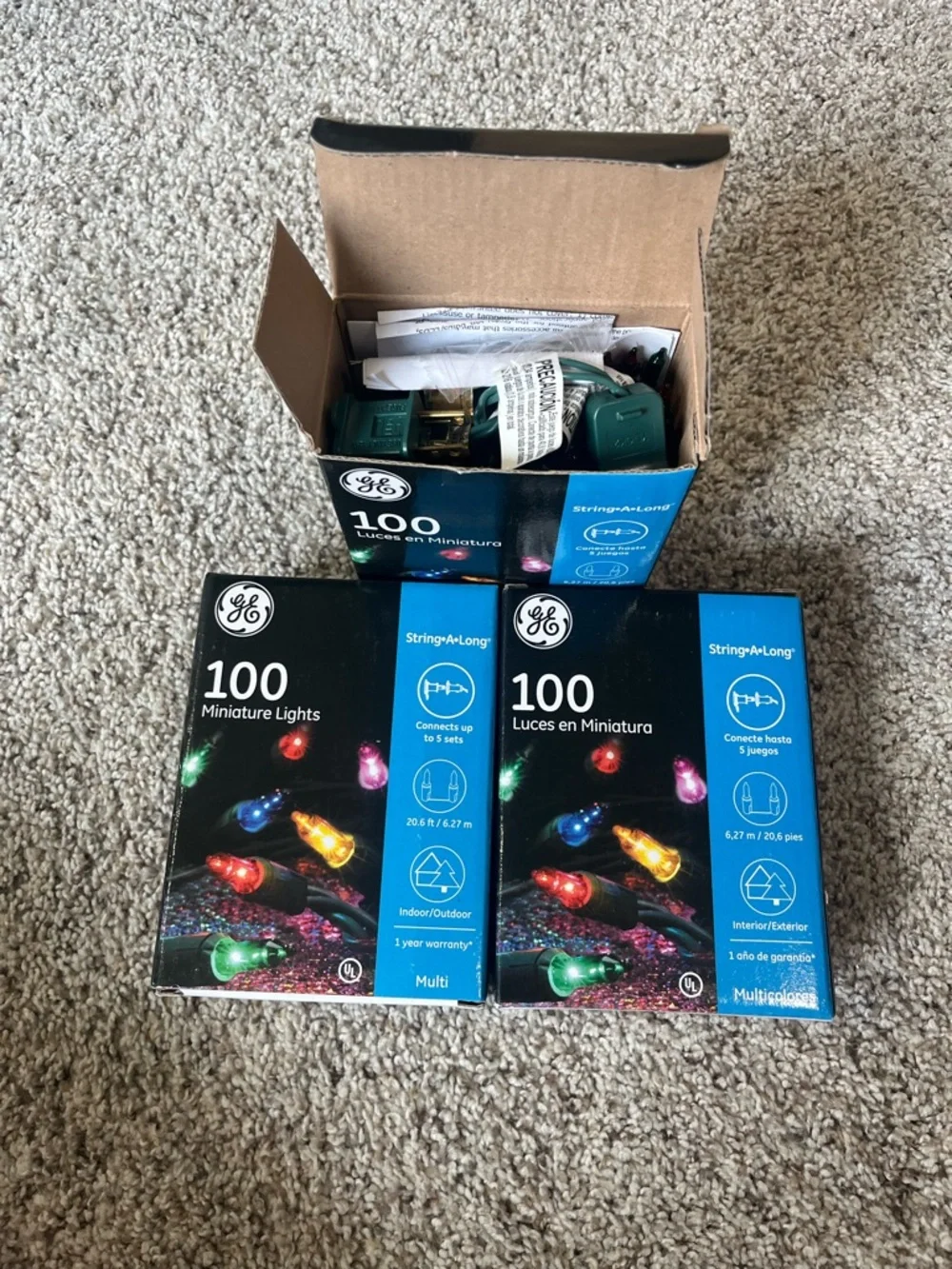 GE Multicolor 100-Count Miniature String Lights (non-LED)